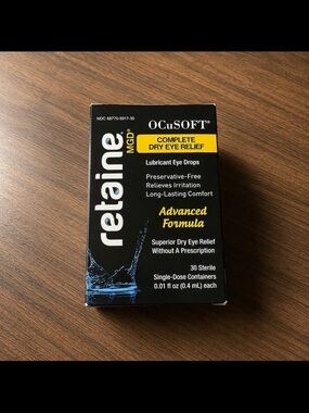 HTF OCuSOFT Retaine MGD Complete Dry Eye Relief Drops 30 Ct Preservative Free
